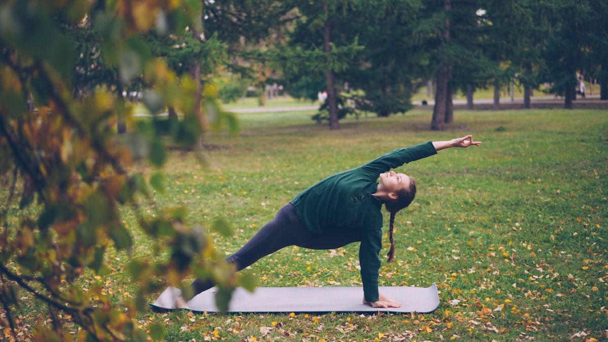 Man performing morning energy ritual meditation